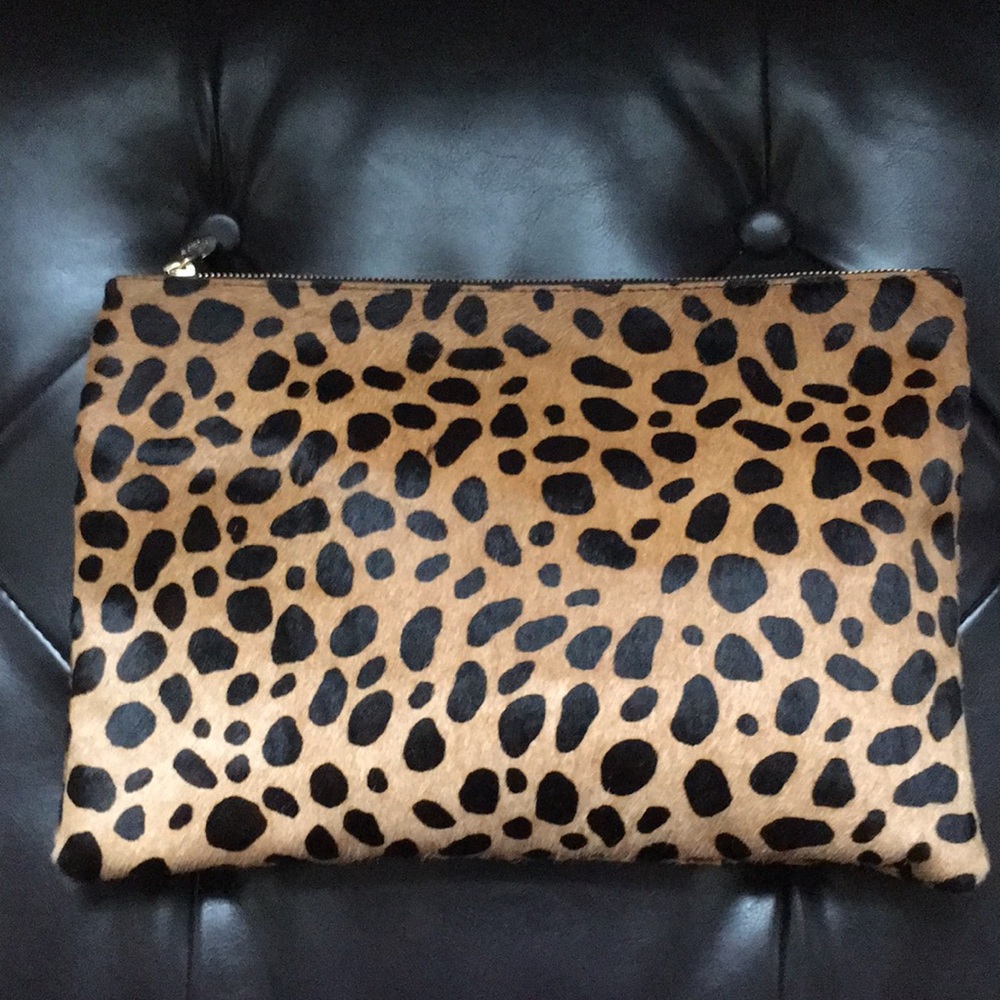 Clare Vivier Leopard Clutch